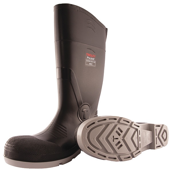 Tingley Men's Tall Rubber Boots, 11 PVC, 15 in H, Black, 43151 - 43151