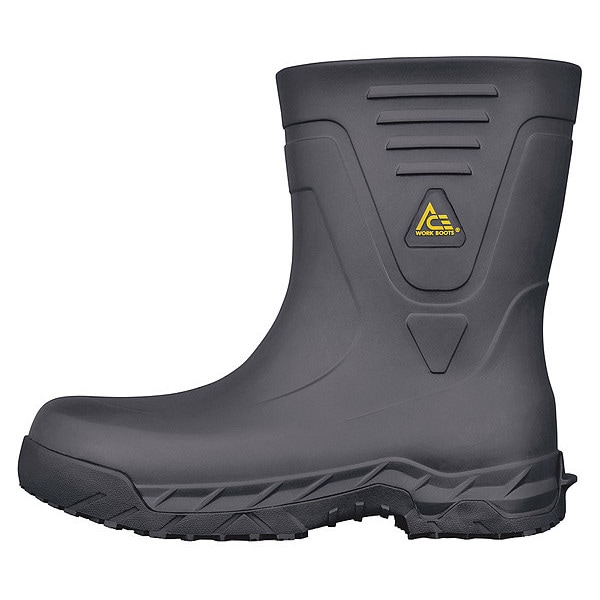 Ace Men's Rubber Boot, 12 EVA, Black, 75738 - 885999105178