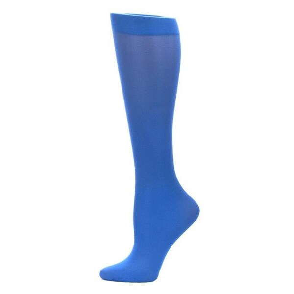 Celeste Stein Celeste Stein Celeste-Stein-CMPSQ-3-ROYAL-SOLID 20-30 mmHg Womens Compression Sock with Royal Solid Pattern; Blue - Queen - CELESTE-STEIN-CMPSQ-3-ROYAL-SOLID