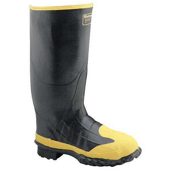 Lacrosse Men's Rubber Boot, 11 Steel Toe, 16" H, Black, 228260 - 228260