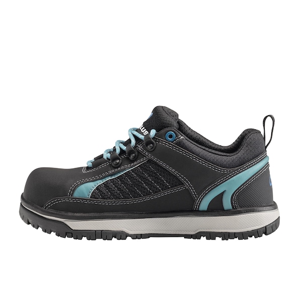 Nautilus Safety Footwear Women's Aluminum Toe Work Shoe, Black, Teal, 9, Wide, N1466 - N1466-9W