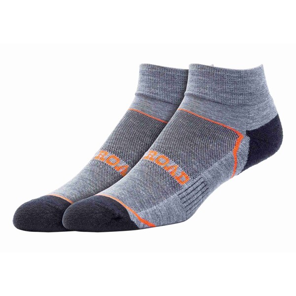 Railroad Sock Outdoor Quarter Socks, Size 6-12 M, Grey/Orange, 2PK - OD211QUO