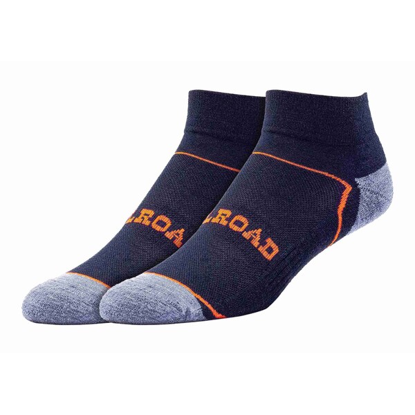 Railroad Sock Outdoor Quarter Socks, Size 6-12 M, Grey/Orange, 2PK - OD211QUO