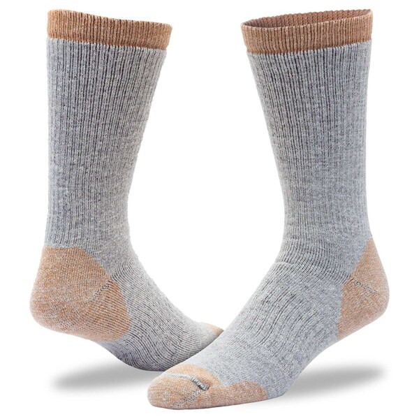Railroad Sock Men's Premium Copper Infused Crew Socks, Size 6-12 M, Grey/Copper, 1PR - 4010 GY
