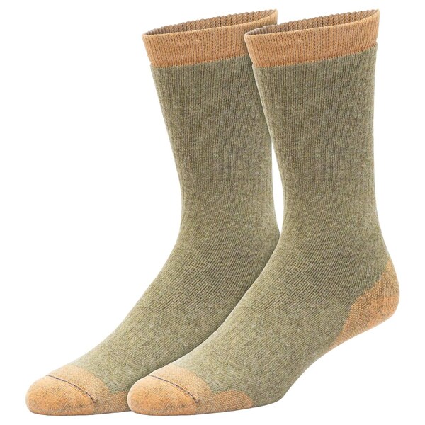 Railroad Sock Men's Premium Copper Infused Crew Socks, Size 6-12 M, Earth/Copper, 1PR - 4010 EA