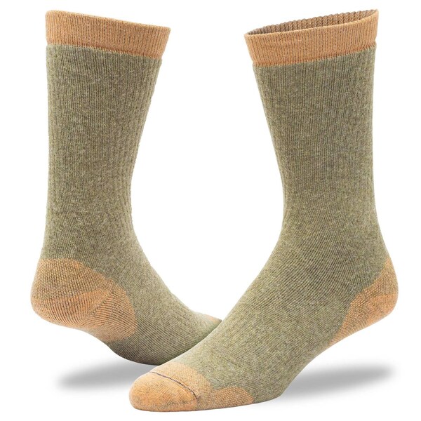 Railroad Sock Men's Premium Copper Infused Crew Socks, Size 6-12 M, Earth/Copper, 1PR - 4010 EA
