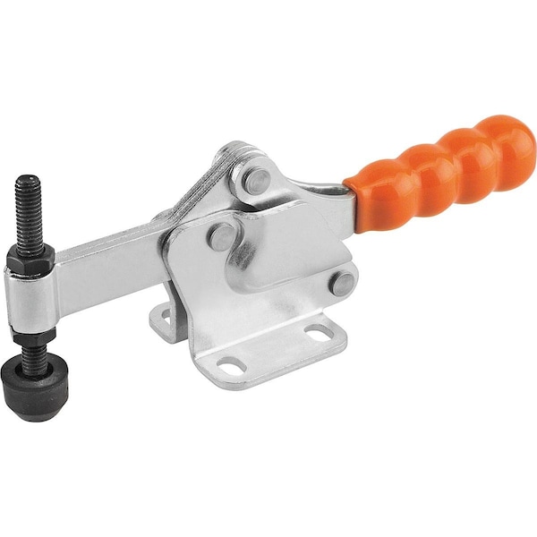 Kipp Toggle Clamp Standard Steel, Horizontal Foot, Comp:Plastic, Comp:Orange, M=M05X35 - K0075.0075