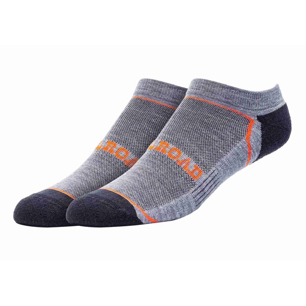 Railroad Sock Outdoor No Show Socks, Size 6-12 M, Black/Orange, 2PK - OD211NSO