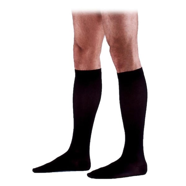 Sigvaris Cotton 30-40 mmHg Mens Closed Toe Socks- Black - Small- Short - 233CSSM99