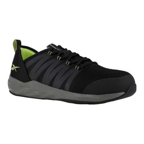 Reebok Men's Athletic Shoe, Steel Toe, Mesh Upper, Rubber Outsole, Lace Up, Black, 11 1/2 M - RB2214