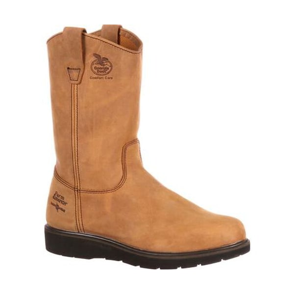 Georgia Boot Farm & Ranch, Men's Farm and Ranch Pull On Work Boot, 9 M, SPR Leather, 11 in Height - G4432