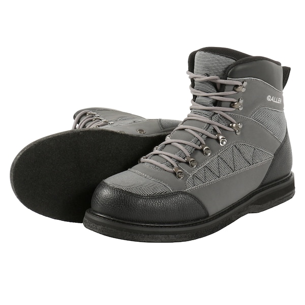 Allen Co Granite River Men's Felt Sole Wading Boots, Size 11, Gray - 15741