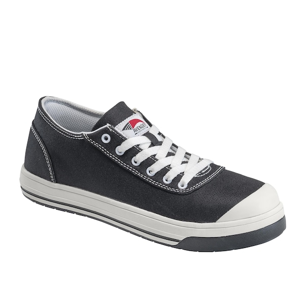 Avenger Safety Footwear Men's Aluminum Toe Low-Top Athletic Work Shoe, Black, White, 9.5, Medium, A320 - A320-9.5M