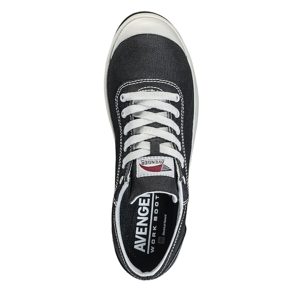 Avenger Safety Footwear Men's Aluminum Toe Low-Top Athletic Work Shoe, Black, White, 9.5, Medium, A320 - A320-9.5M