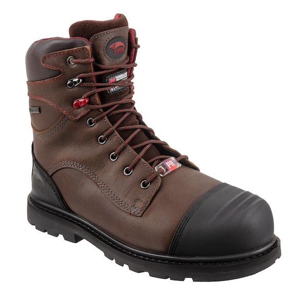 Avenger Safety Footwear Men's Carbon Nano-Fiber Toe 8 in Work Boot, Brown, 11.5, Medium, A7577 - A7577-11.5M