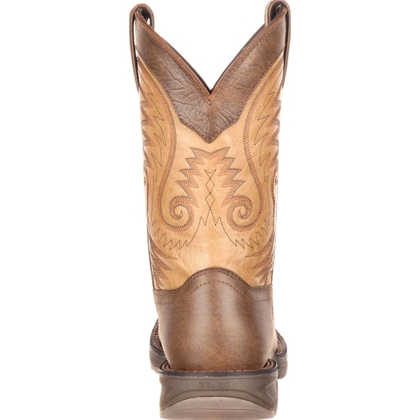 Durango Western Boot, 10.5 W, Leather, 11 in H, Vintage Brown - DDB0109