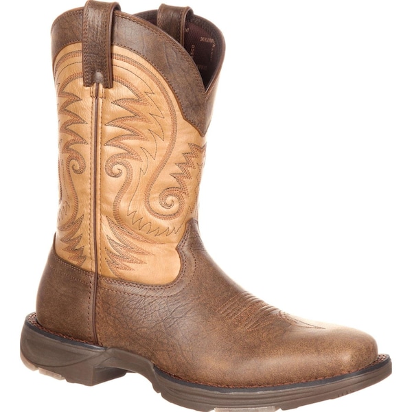 Durango Western Boot, 10.5 W, Leather, 11 in H, Vintage Brown - DDB0109