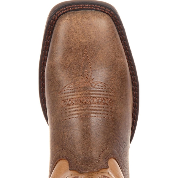 Durango Western Boot, 10.5 W, Leather, 11 in H, Vintage Brown - DDB0109