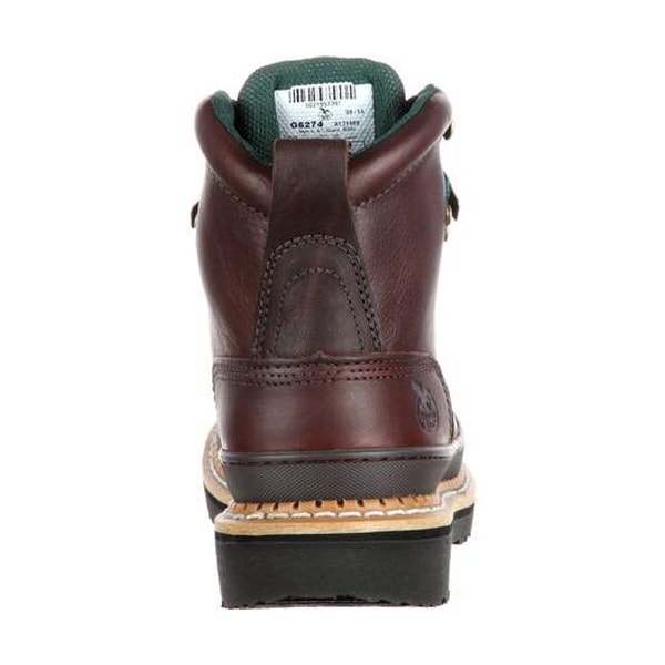 Georgia Boot Giant, Men's Giant Work Boot, 11 W, Leather, 6 in Height, Brown - G6274