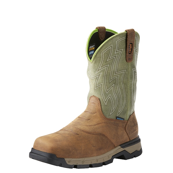 Ariat Men's 10 in Composite Toe Western Boot, Brown/Green, 13, D, 10021486 - 10021486
