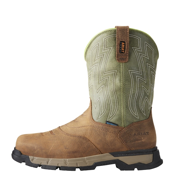 Ariat Men's 10 in Composite Toe Western Boot, Brown/Green, 13, D, 10021486 - 10021486