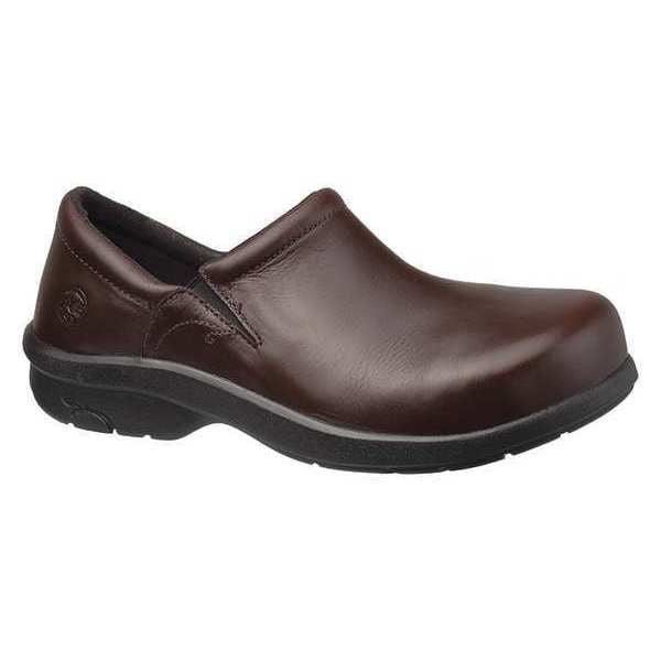Timberland Pro Women's Loafer Shoe, Alloy Toe, Leather Upper, Polyurethane Outsole, Slip On, Brown, 5 1/2 W - 85599