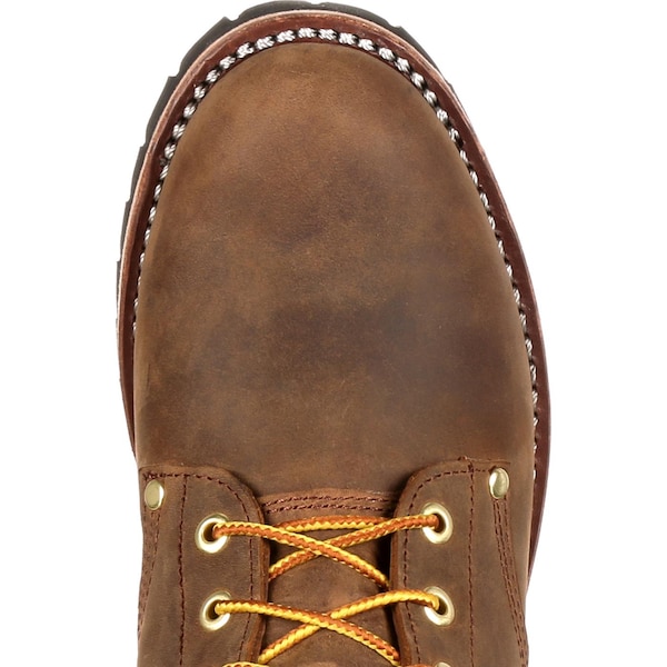 Georgia Boot Men's Insulated Waterproof Logger Boot, 10.5 W, Steel Toe, 8 in H, Brown, GB00065 - GB00065