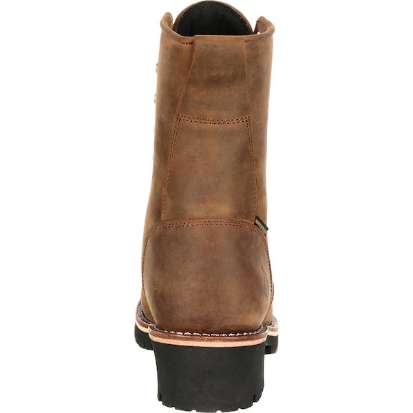Georgia Boot Men's Insulated Waterproof Logger Boot, 10.5 W, Steel Toe, 8 in H, Brown, GB00065 - GB00065