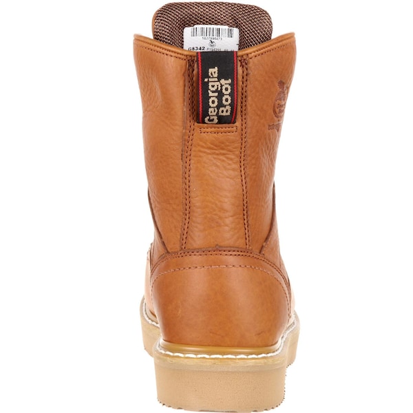 Georgia Boot Men's Wedge Work Boot, 10 M, Steel Toe, 8 in H, Barracuda Gold, G8342 - G8342
