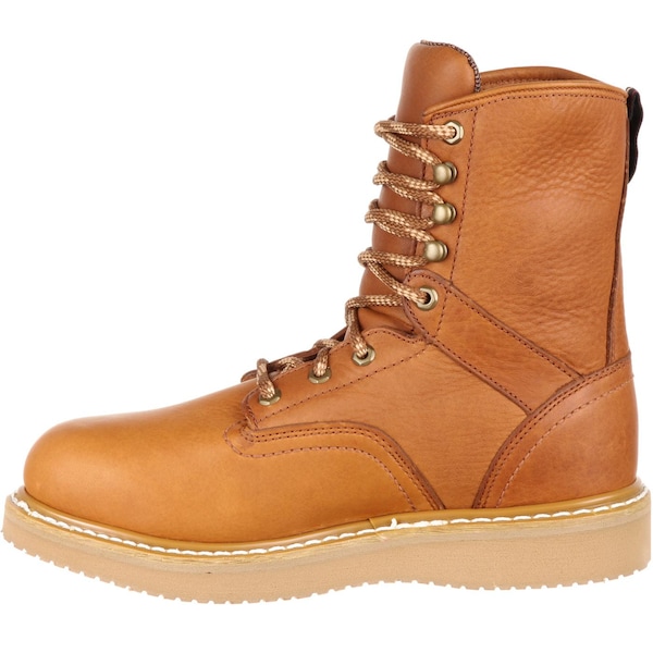 Georgia Boot Men's Wedge Work Boot, 10 M, Steel Toe, 8 in H, Barracuda Gold, G8342 - G8342