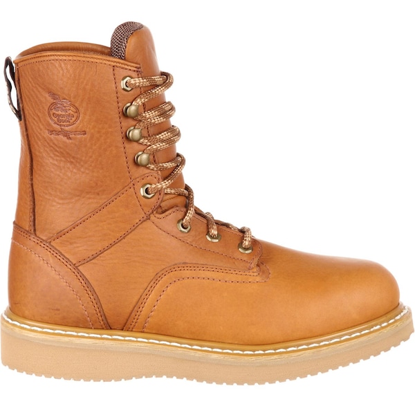 Georgia Boot Men's Wedge Work Boot, 10 M, Steel Toe, 8 in H, Barracuda Gold, G8342 - G8342