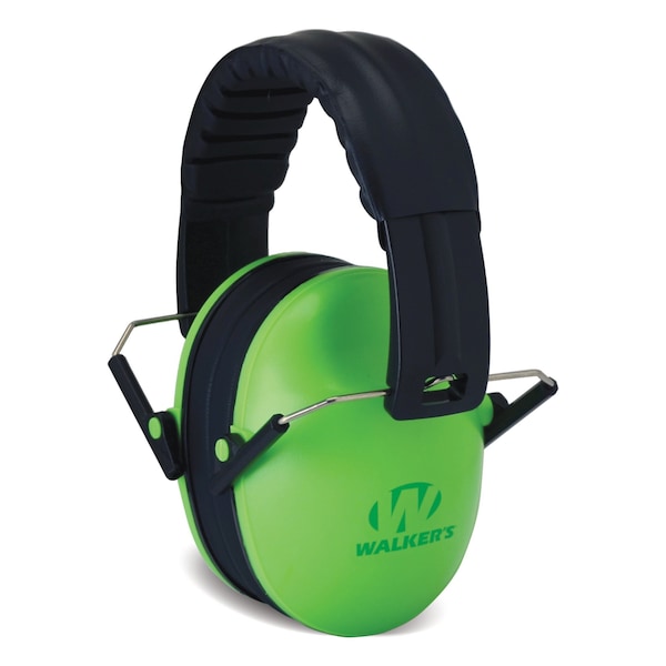 Walkers Over-the-Head Youth Ear Muffs, 23 dB, Childrens, Lime Green - GWP-FKDM-LG
