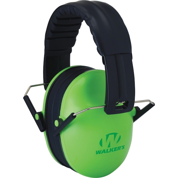 Walkers Over-the-Head Youth Ear Muffs, 23 dB, Childrens, Lime Green - GWP-FKDM-LG