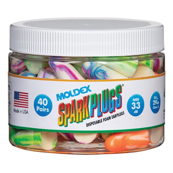 Moldex Sparkplugs Earplugs Canister, 40 pairs - 6684