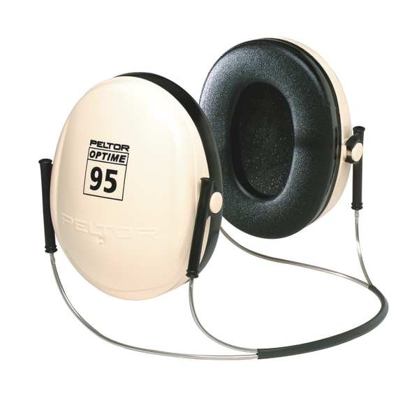 3M Peltor Behind-the-Neck Ear Muffs, 21 dB, Peltor Optime 95, Black/Beige - 8062