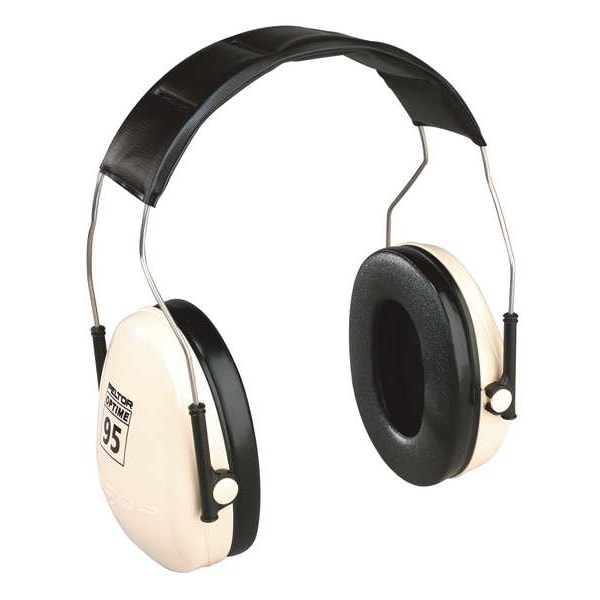 3M Peltor Behind-the-Neck Ear Muffs, 21 dB, Peltor Optime 95, Black/Beige - 8062