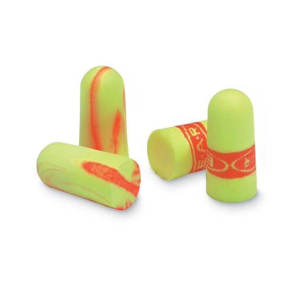 3M Disposable Corded Ear Plugs, Bullet Shape, 33 dB, Orange/Yellow, 200 Pairs - 311-1252