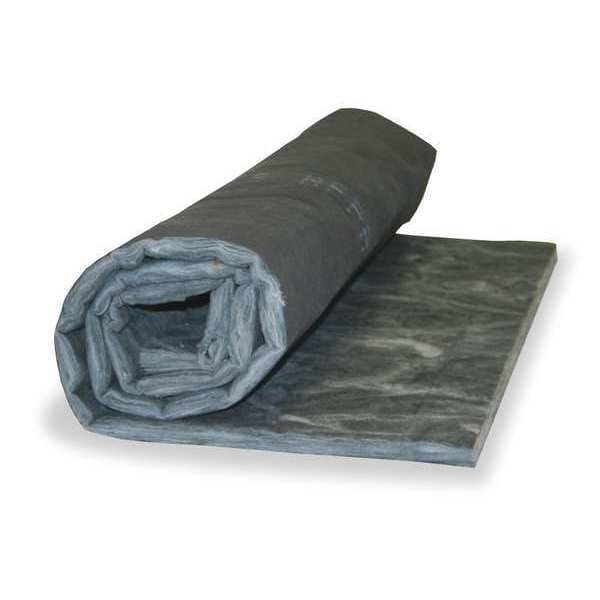 Sound Seal Duct Liner, 0.6 NRC, Bonded Glass Fiber Blanket, 48 in W, 25 ft L, 1 in Thick, Black - DL100