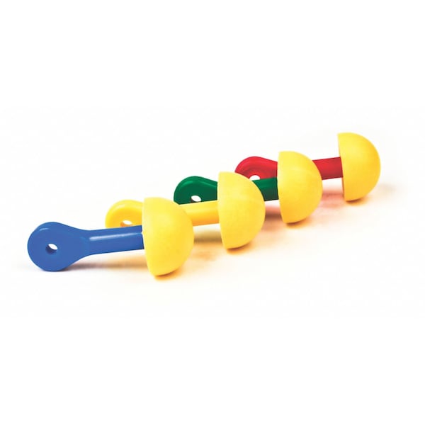 3M E-A-R EXPRESS Pod Plugs Disposable Corded Ear Plugs, NRR 25 dB, Asst Colors, 100 Pairs - 311-1115