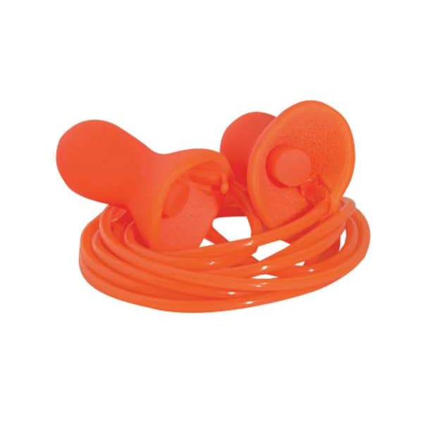 Honeywell Howard Leight Quiet Reusable Corded Ear Plugs, Bell Shaped, NRR 26 dB, M, Orange, 100 Pairs - QD30