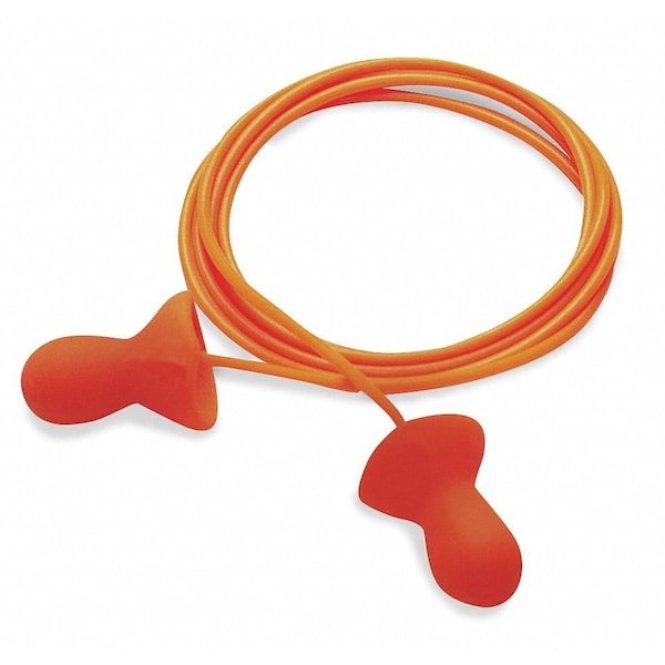 Honeywell Howard Leight Quiet Reusable Corded Ear Plugs, Bell Shaped, NRR 26 dB, M, Orange, 100 Pairs - QD30