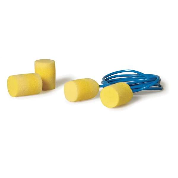 3M E-A-R Classic Disposable Corded Earplugs, Cylinder Shape, Yellow/Blue, 29 dB NRR, 200 Pairs/Box - 11001