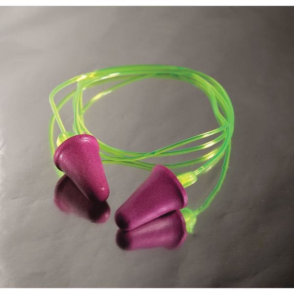 3M No-Touch Reusable Foam Ear Plugs, Bell Shape, 29 dB, Purple, 100 PK - P2001
