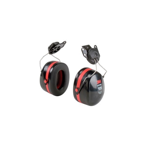 3M PELTOR Optime 105 Earmuffs H10P3E, Hard Hat Attached, NRR 18 dB - 7000002327