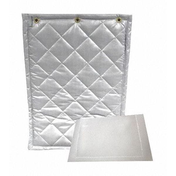 Sound Curtains Acoustic Barrier, 0.7 NRC, Fiberglass, Vinyl, 4 1/2 ft W, 8 ft L, 1 in Thick, Gray - G BBC 13 8