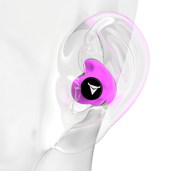 Decibullz Custom Molded Earplugs Hi Vis Pink, 31 NRR, Simple DIY Process, Remoldable if needed - PLG1-PNK