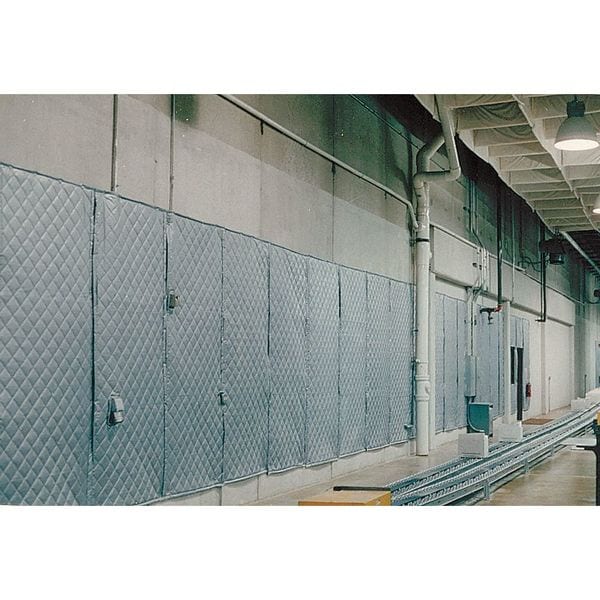 Sound Seal Acoustic Partition, 0.75 NRC, Fiberglass, 4 ft W, 8 ft L, 1 in Thick, Gray - 110