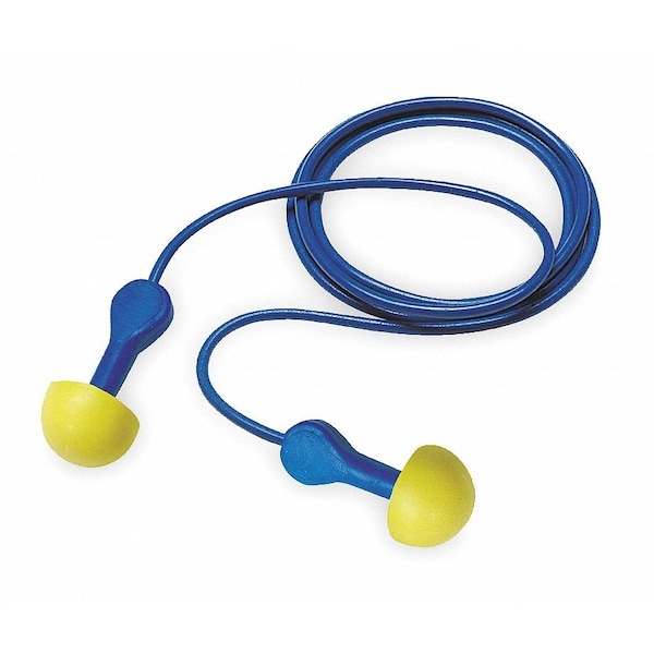 3M E-A-R EXPRESS Pod Plugs Disposable Corded Ear Plugs, NRR 25 dB, M, Blue, 100 Pairs - 311-1127