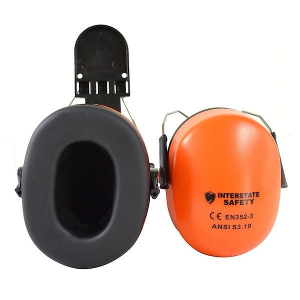 Interstate Safety Cap Mounted / Hard Hat Attachable Earmuff - 29 dB NRR - ANSI S 3.19 - 40406