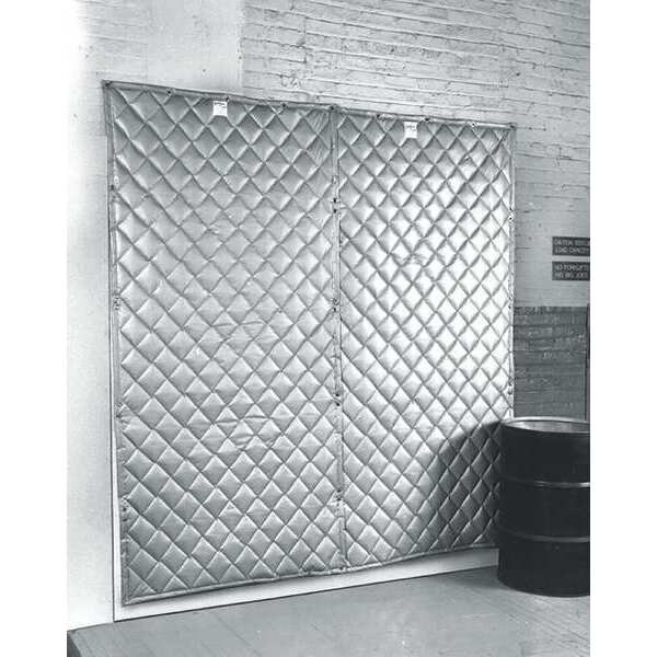 Sound Stopper Acoustic Partition, 0.7 NRC, Fiberglass, 4 ft W, 25 ft L, 2 in Thick, Gray - 15012448